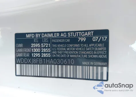 2017 Mercedes-Benz S 550 4Matic from USA, damaged, VIN WDDXJ8FB1HA030610